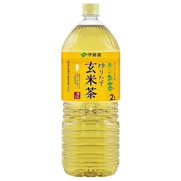 伊藤園 お〜いお茶 炒りたて玄米茶 PET 2L 2000ml x 6本 ケース販売 伊藤園 日本 ...