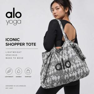 Alo Yoga アロヨガ トートバッグ アイコニック ショッパー トート 絞り染め タイダイ柄 エコバッグ 大容量 ヨガ ジム 旅行 並行輸入品