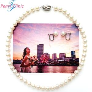 あこや 真珠 ネックレス イヤリング セット 国産 （麗） 大洋真珠 パールクリニック｜sea-shop