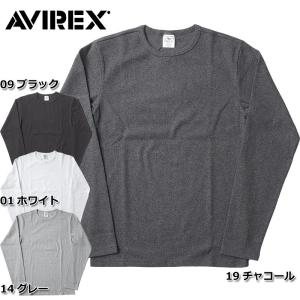 1点ならメール便送料無料 AVIREX アビレックス #7835930009(6153481) デイリーシリーズ クルーネック ロングスリーブTシャツ メンズ 無地 長袖 タイト