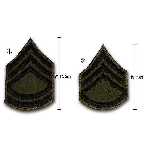 メール便可 US ARMY 戦闘服用階級章 OD
