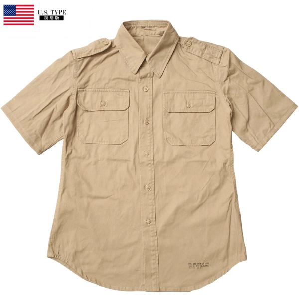 米軍タイプ コットンチノシャツ 半袖 ミリタリーシャツ 新品 メンズ ミリタリーファッション ファテ...