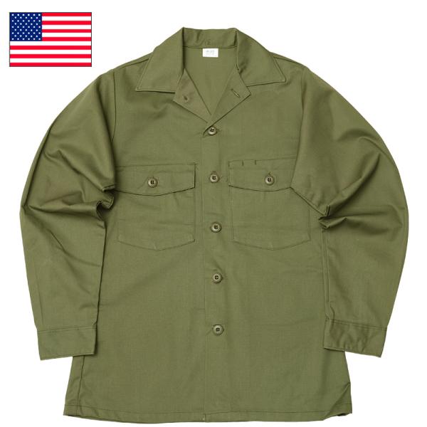 米軍 ファティーグシャツ 長袖 ポリコットン 無地 デッドストック JS055NN アメリカ軍 GI...