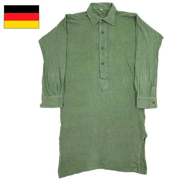 ドイツ軍 スリーピングシャツ オリーブ USED JS110UN パジャマシャツ プルオーバー ルー...