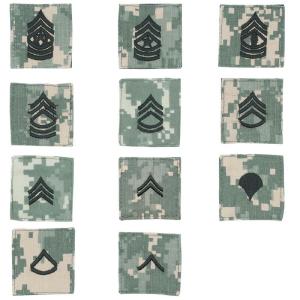 可 US ARMY ACU 戦闘服用階級章 ベルクロ付き
