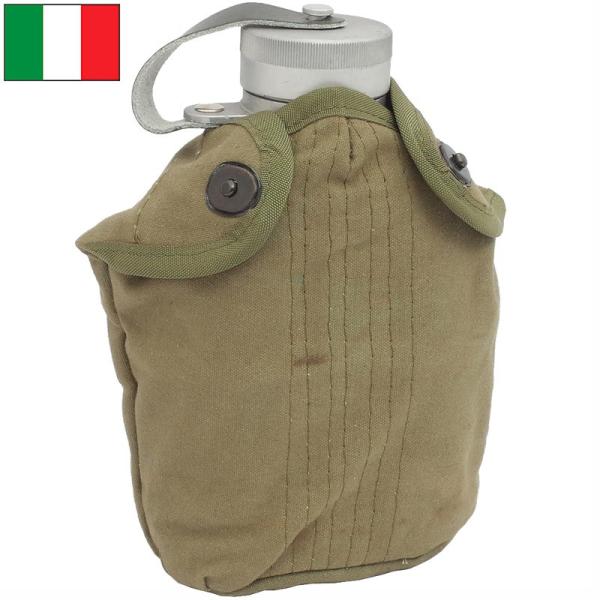 イタリア軍 アルミキャンティーンセット カバー付き USED