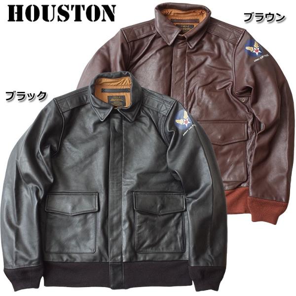 ノベルティープレゼント HOUSTON ヒューストン #8173 A-2 レザージャケットメンズ A...