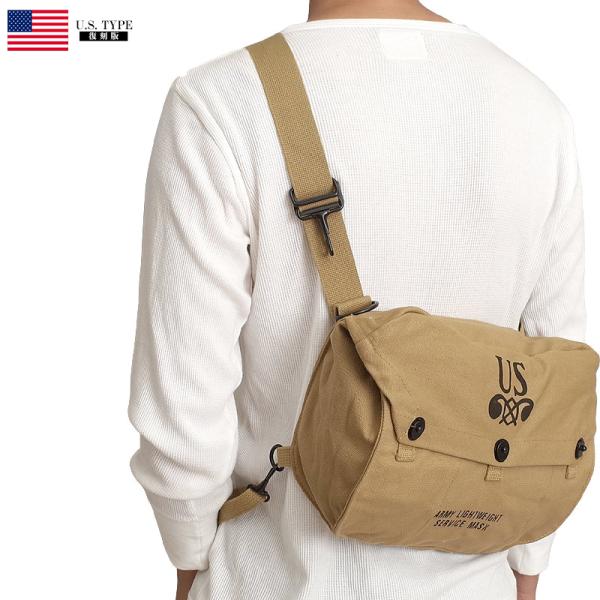 米軍タイプ WW2イクイップメントシリーズ M6ガスマスクバッグ ショルダーバッグ BS154YNM...