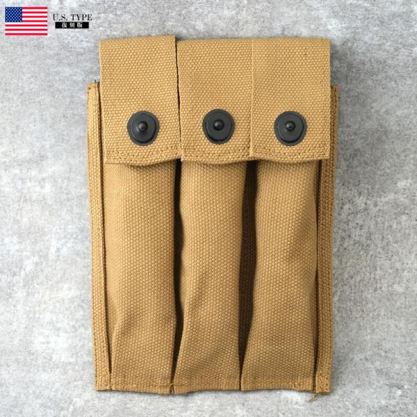 メール便可 米軍タイプ WW2イクイップメントシリーズ トンプソン 30R マガジンポーチ 3連 B...