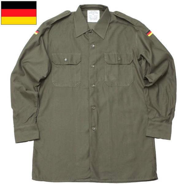 ドイツ軍 フィールドシャツ 長袖 オリーブ デッドストック JS001NN BW ファティーグシャツ...