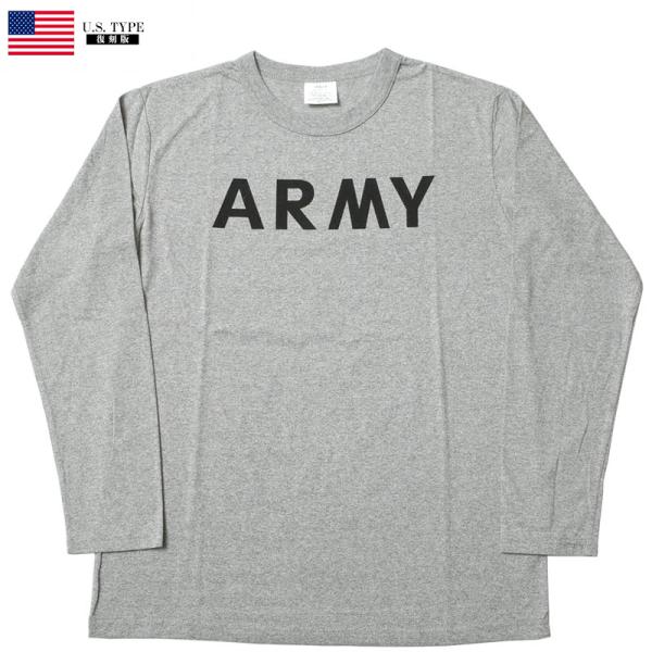 73%OFF■1点ならメール便可 米軍タイプ ARMY 長袖Tシャツ グレー 新品 JU058メンズ...