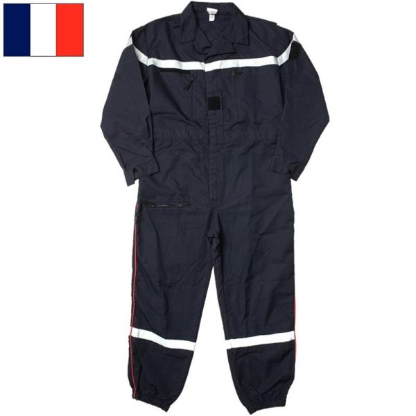 フランス ファイヤーマン カバーオール ネイビー デッドストック CC038NN