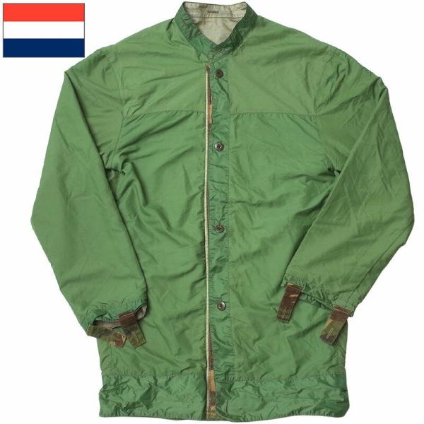 オランダ軍 防水ライナーコート グリーン×カモ USED JC106UN