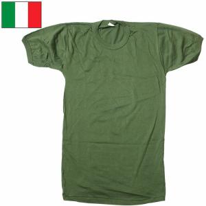 1点ならメール便可 イタリア軍 EI 半袖Tシャツ オリーブ デッドストック｜seabees