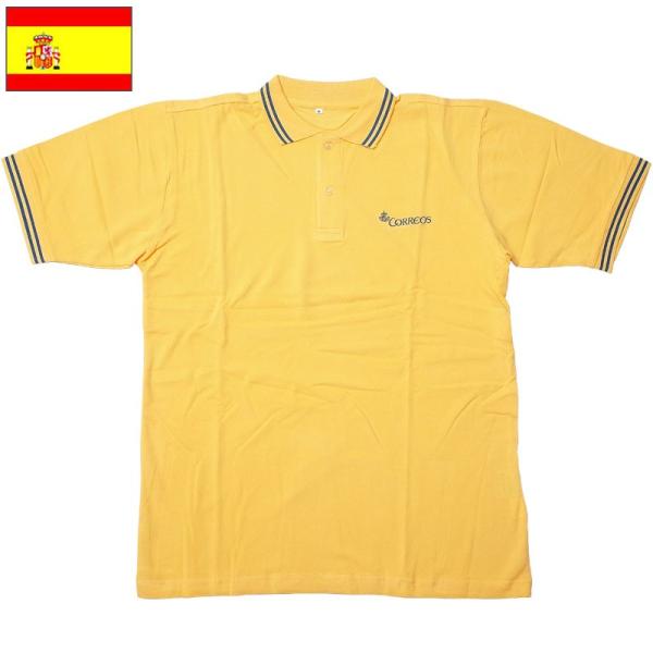 メール便可 スペイン郵便 コレオス 半袖 ポロシャツ イエロー デッドストック JS145NN