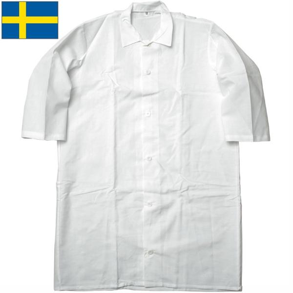 スウェーデン軍 ドクターコート ホワイト デッドストック JS053NN