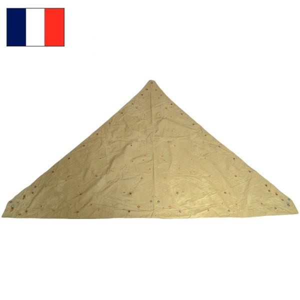 フランス軍 テントシート スモール カーキ USED EE610UN 軍幕 トライアングル 三角 パ...