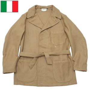 イタリア軍 フランネル シャツ ベージュ USEDアウター ホスピタル ジャケット ショート コート 防寒