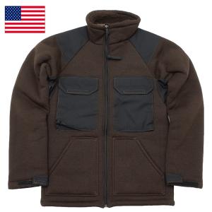 米軍 ライナージャケット デッドストック ブラウン フリース fleece アメリカ軍 GI US ...