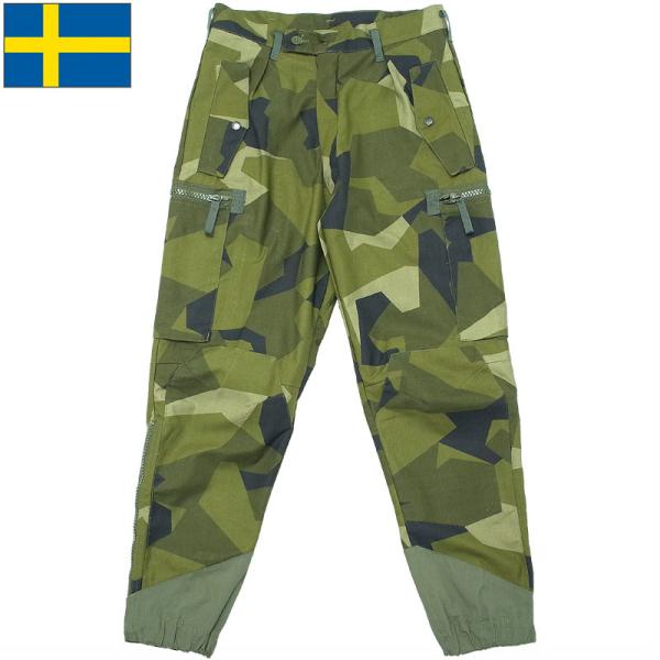 スウェーデン軍タイプ UF90 フィールドパンツ M90 スプリンターカモ デッドストック PP31...