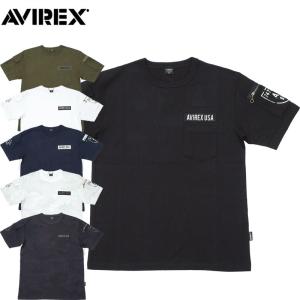 1点ならメール便可 AVIREX アビレックス #6113328 半袖 ファティーグ Tシャツメンズ トップス ティーシャツ ミリタリー アヴィレックス 夏 ショートスリーブ