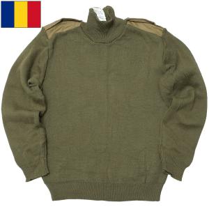 チェコ軍 Vネックセーター ポケット付き オリーブ デッドストック