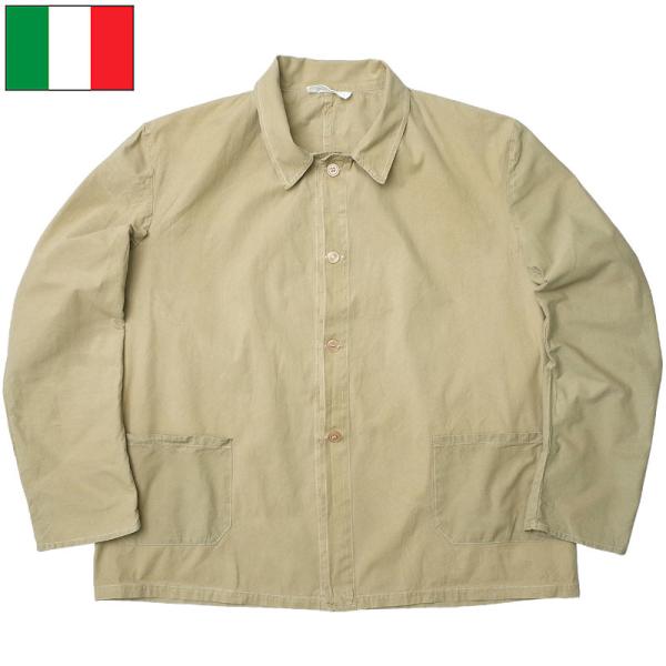 イタリア軍 ワークシャツ カーキ USED JS180UN メンズ トップス 長袖 ワーカー ルーム...