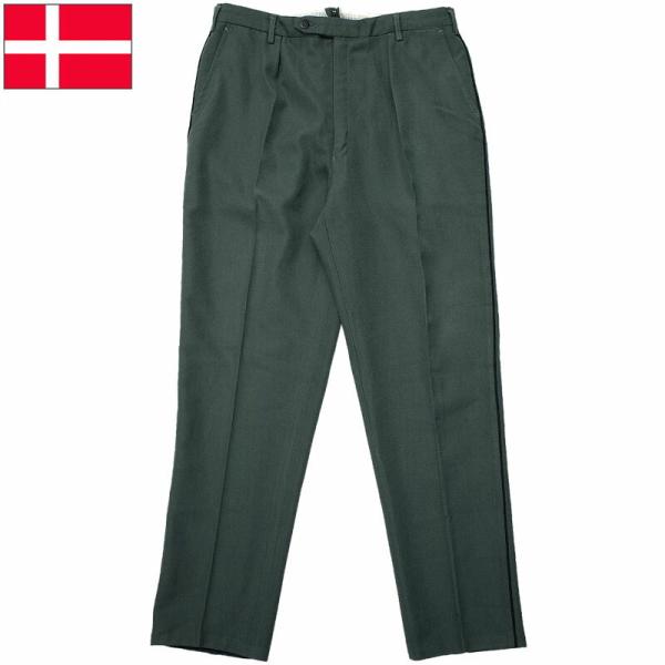 デンマーク軍 ドレスパンツ サイドライン グリーン USED PP342UN 制服 ユニフォーム ボ...