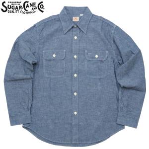 SUGAR CANE シュガーケーン SC27850 ブルー シャンブレー 長袖 ワーク