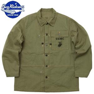 BUZZ RICKSON'S バズリクソンズ #BR15123 U.S.M.C. M-1944 ヘリンボーン ユーティリティー ジャケット HBT メンズ 男性 アウター ブルゾン アメカジ USMC｜ミリタリー百貨シービーズ