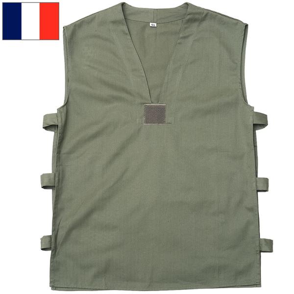 メール便可 フランス軍 GAOベスト オリーブ HBT デッドストック JS191UN ノースリーブ...