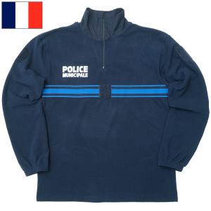 フランス ポリス フリースジャケット ネイビー ブルーライン デッド