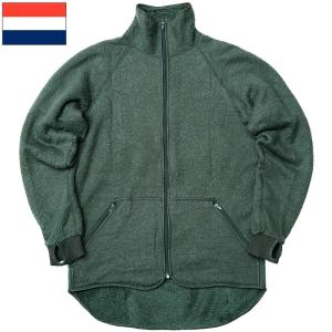 オランダ軍 フリースジャケット グリーン ヘリーハンセン 胸ロゴ無し USED JJ326UN HELLY HANSEN ファイバーパイル 防寒着 保温ライナー アウター｜seabees