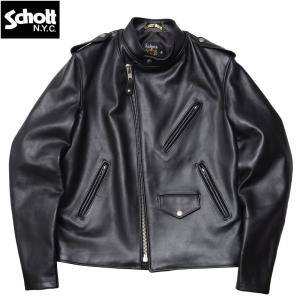 ノベルティープレゼント Schott ショット #7823950092[7822950009](7670) 603UST スタンド ワンスター ライダースジャケット メンズ 男性 黒 ブラック 牛革 本革｜seabees