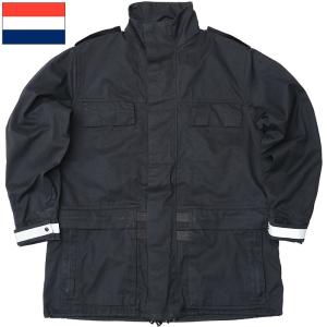 オランダ軍 ファイヤーマンジャケット ネイビー USED JJ329NN 消防隊 消防士 防水 防風...