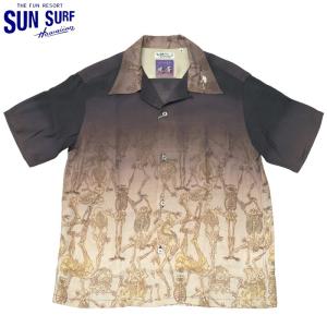 SUNSURF サンサーフ #SS39129 半袖 レーヨン アロハシャツ SUN SURF×河鍋暁斎 スペシャルエディション『画鬼 狂斎』 メンズ 男性 ハワイアンシャツ 夏 トップス｜seabees