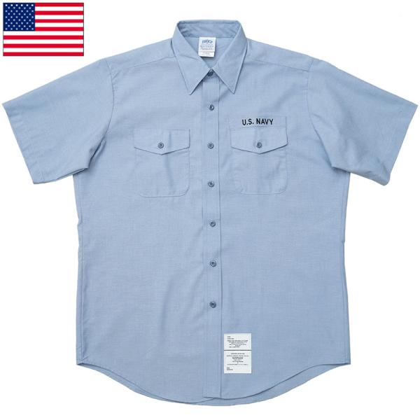 米軍 シャンブレーシャツ 半袖 デッドストック JS211NN アメリカ軍 U.S.NAVY 海軍 ...