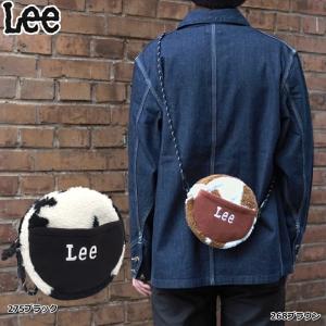 Lee リー #LA0619 ボア ポーチ ショルダー バッグ 鞄 カバン ラウンド 丸型  牛柄 ウシ カウ メンズ レディース 男性 女性 ミニ 小さめ  秋 冬｜seabees