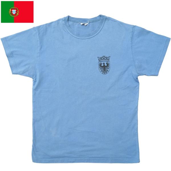 メール便可 ポルトガル軍 AFA トレーニング Tシャツ 半袖 サックスブルー USED JT074...