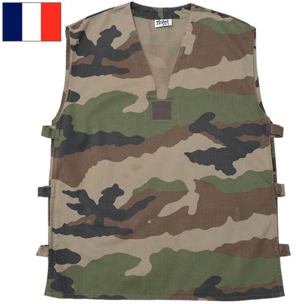 メール便可 フランス軍 GAOベスト CCEカモ HBT USED JS185UN ノースリーブ V...