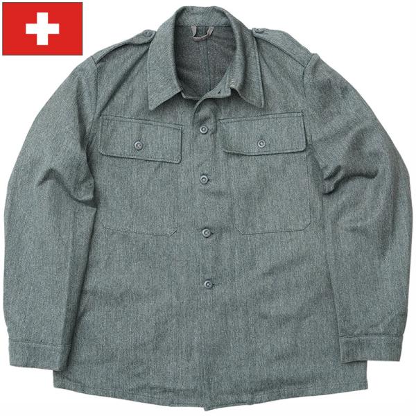 スイス軍 デニムジャケット グレー デッドストック JJ020NN アウター ブルゾン 上着 羽織り...