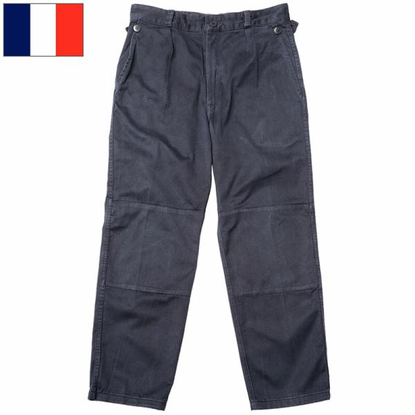 フランス軍 メカニック ワークパンツ ネイビー USED PP451UN 仏軍 ボトムス ズボン コ...