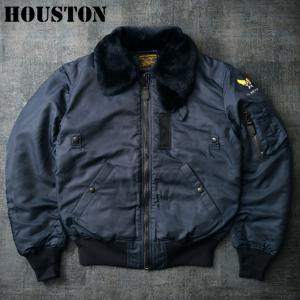 ヒューストン B-15D フライトジャケット ブラック 38 HOUSTON（ヒューストン） #5003 B-15D フライトジャケット メンズ B15D