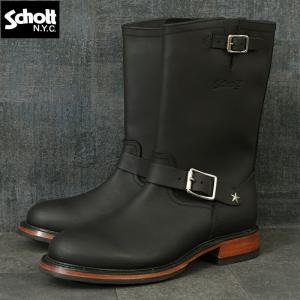 Schott ショット #7825991001 エンジニアブーツ靴 シューズ レザー 本革 牛革 アメカジ バイク バイカー ブラック 黒｜ミリタリー百貨シービーズ