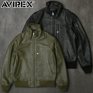AVIREX コンフォータブル レザー スイング トップ ジャケット AVIREX (アビレックス) アヴィレックス コンフォータブル レザー