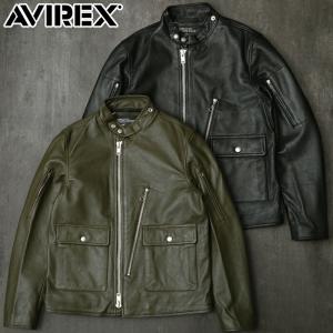 avirex レザージャケット　メンズ AVIREX (アビレックス) アヴィレックス コンフォータブル レザー