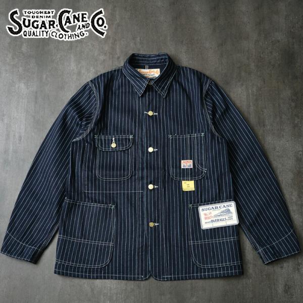 SUGARCANE シュガーケーン #SC15658 9oz. ウォバッシュストライプ ワークコート...