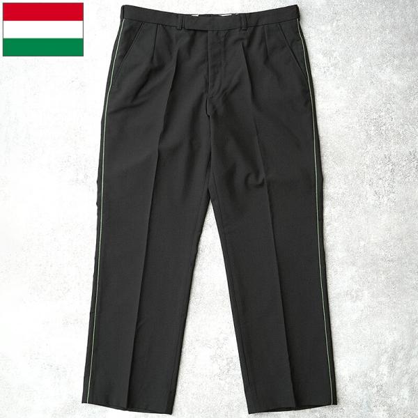 ハンガリー軍 サイドライン ドレスパンツ ブラック デッドストック PP484NN ユニフォーム 制...