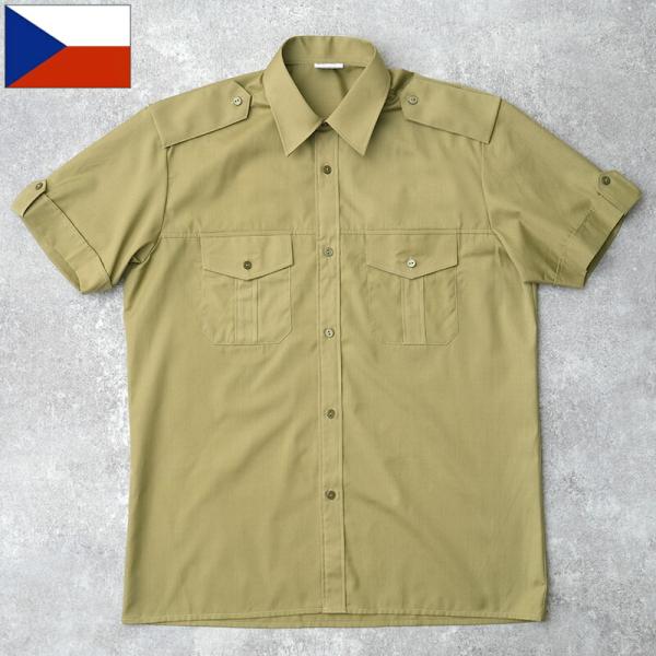 チェコ軍 ミリタリースクール カッターシャツ 半袖 オリーブ デッドストック JS235NN ボック...