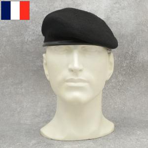 メール便可 フランス軍タイプ ウール ベレー帽 ブラック MagForce International製 デッドストック HE023NN 略帽 帽子 軍装 サバゲー CAP キャップ 黒｜ミリタリー百貨シービーズ